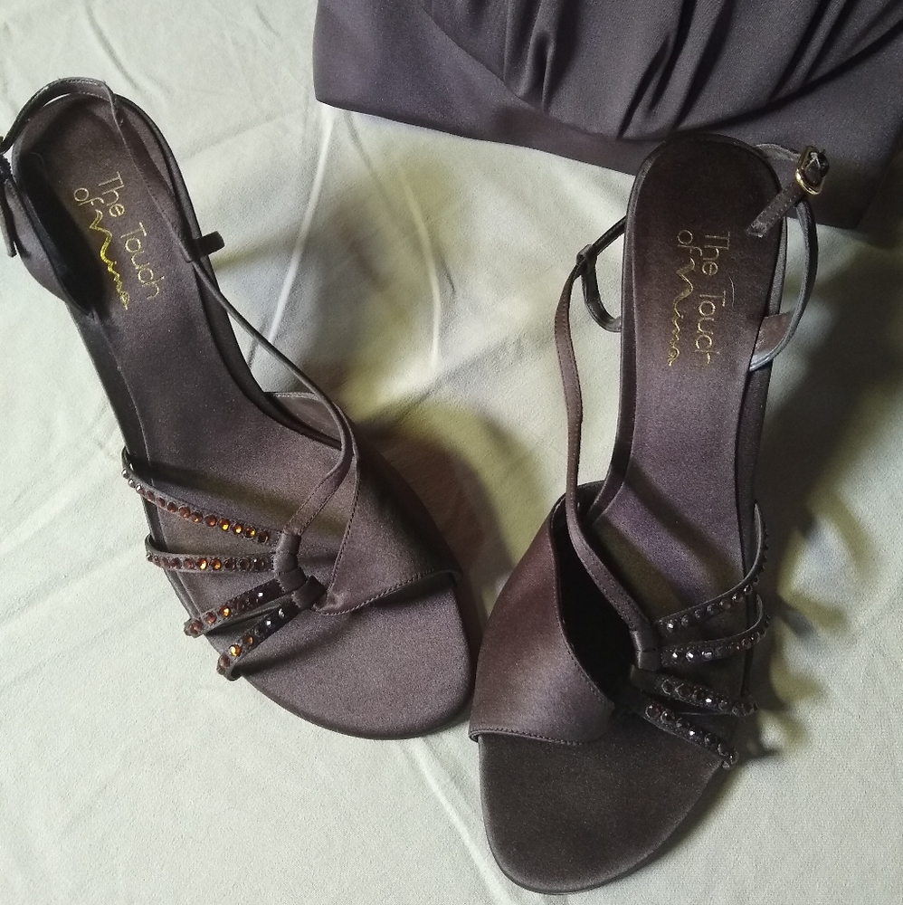 Brown Clutch & Sandals